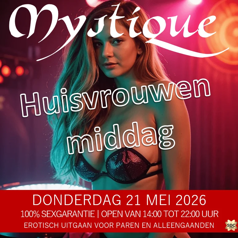 Evenement flyer voor Hete Huisvrouwen op 21 mei 2026