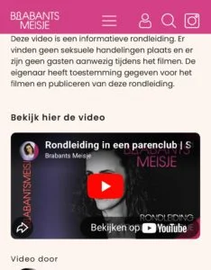 Brabants Meisje geeft een rondleiding